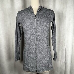 Athleta Vitamin Sea Jacket Size Small Heather Gray Full Zip Hoodie Active 229044